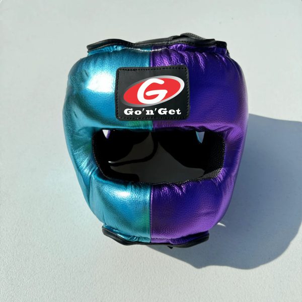 Teal Metallic Purple Boxing Headgear UK