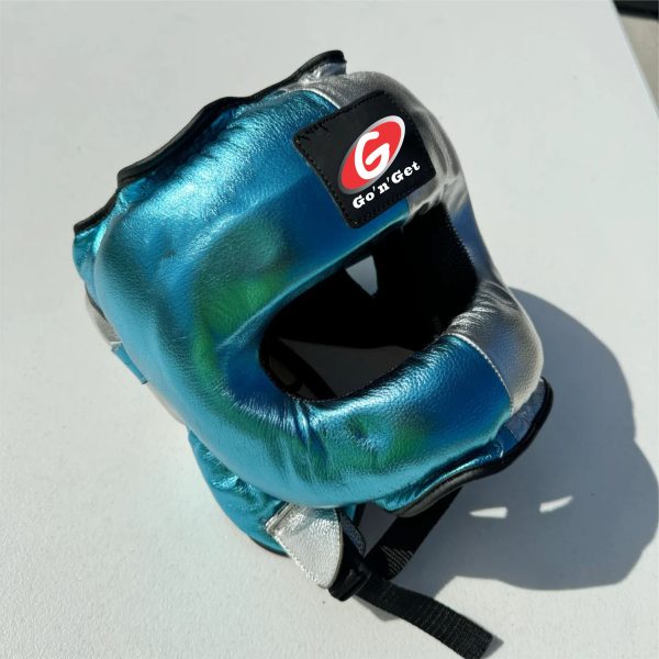 Teal Metallic Silver Headgear UK