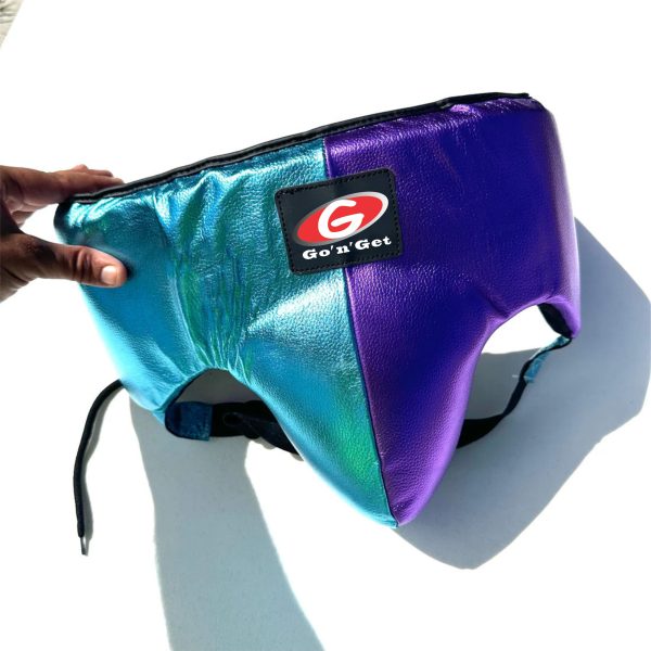 Metallic Teal Purple Groin Guard UK